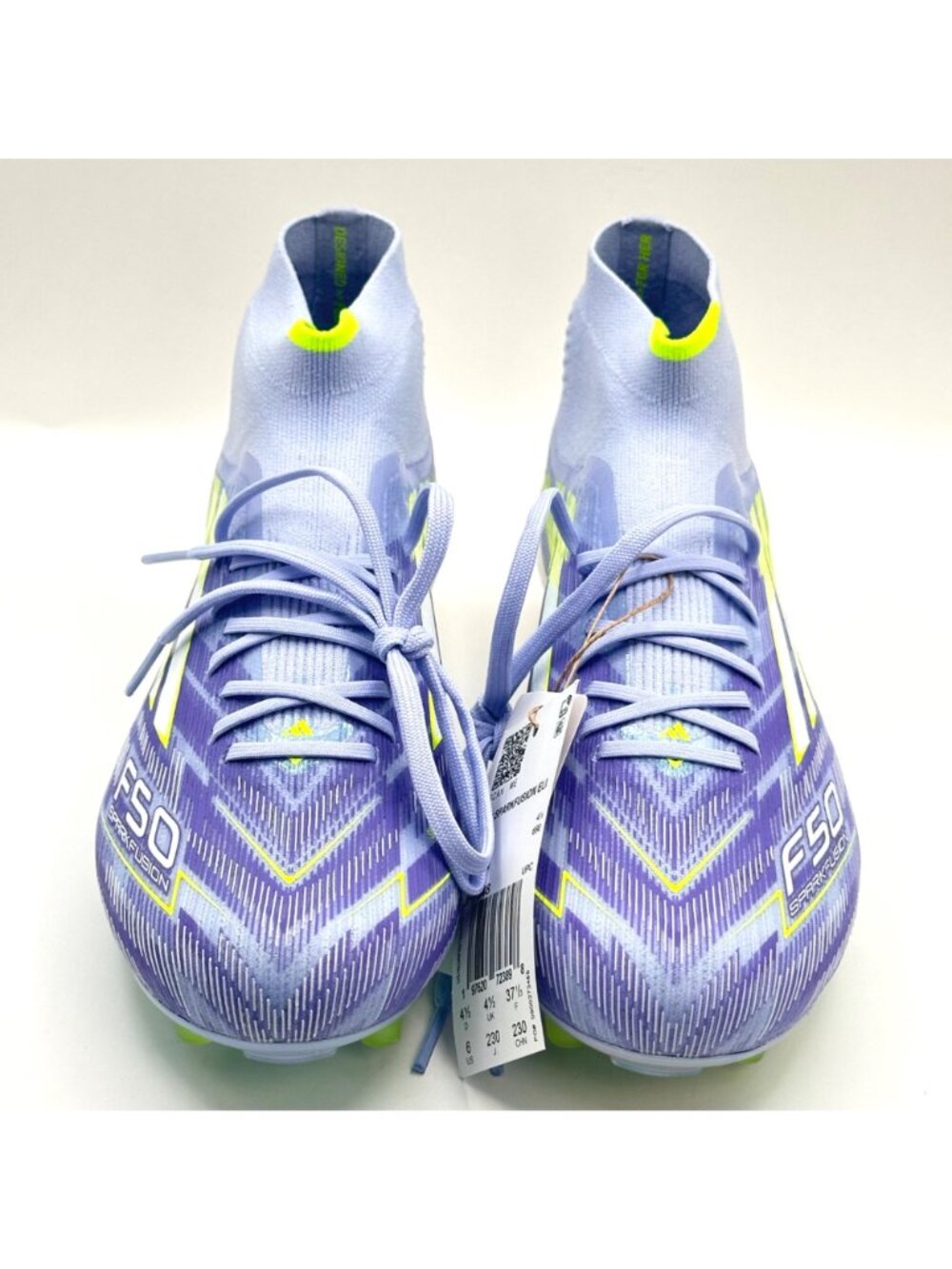 Women's Adidas F50 Sparkfusion Elite Mid FG/AG Soccer Cleats Sz 10 Violet JH7648 - Picture 2 of 9